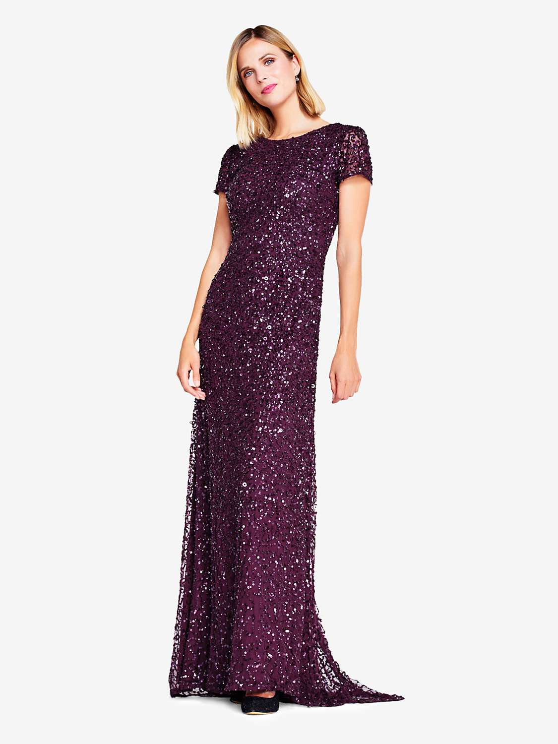 Buy Adrianna Papell Sequin Scoop Back Maxi Dress Online at johnlewis.com