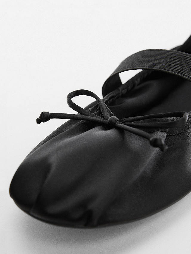 Mango Flat Dance Shoes, Black at John Lewis & Partners