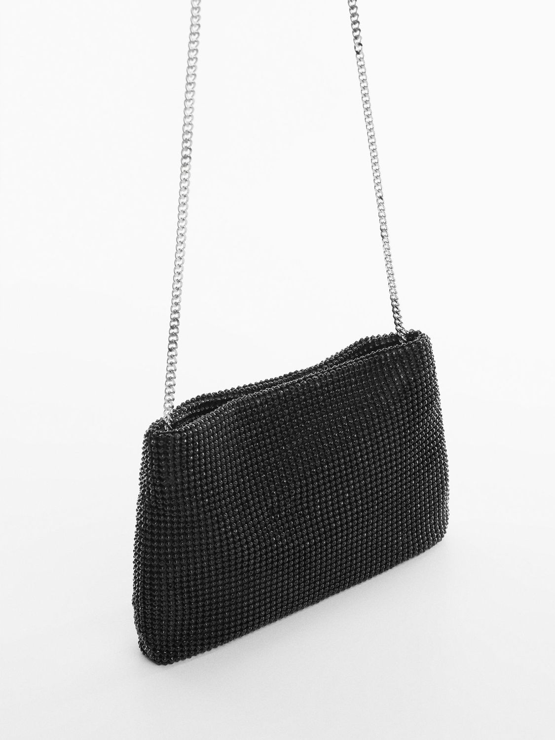 Mango Judith Small Embellished Handbag, Black at John Lewis & Partners