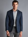 Charles Tyrwhitt Classic Fit Herringbone Wool Texture Blazer, Denim Blue