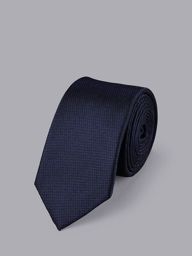 Charles Tyrwhitt Stain Resistant Slim Silk Tie, French Blue