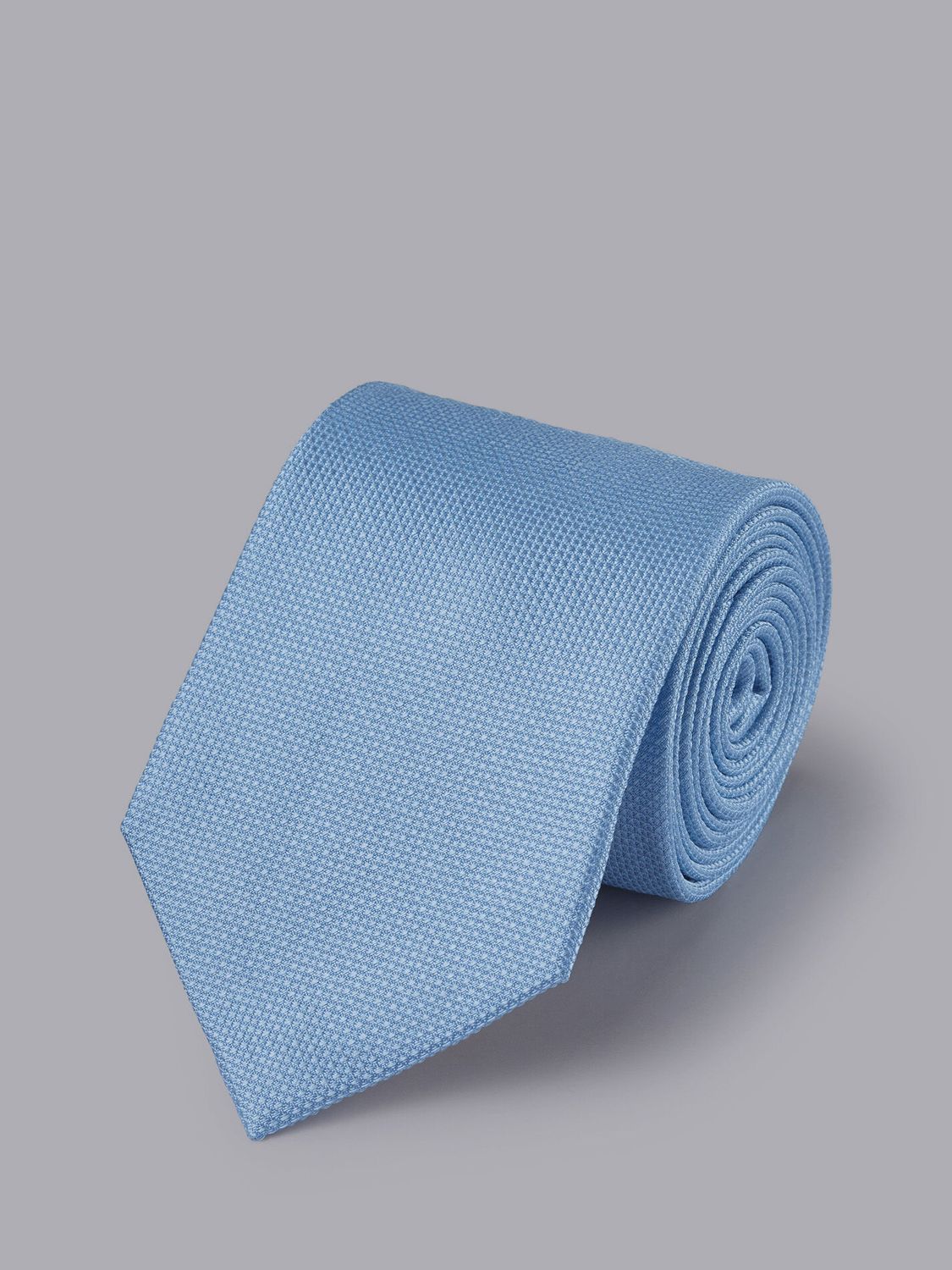 Charles Tyrwhitt Stain Resistant Silk Tie, Sky Blue at John Lewis ...