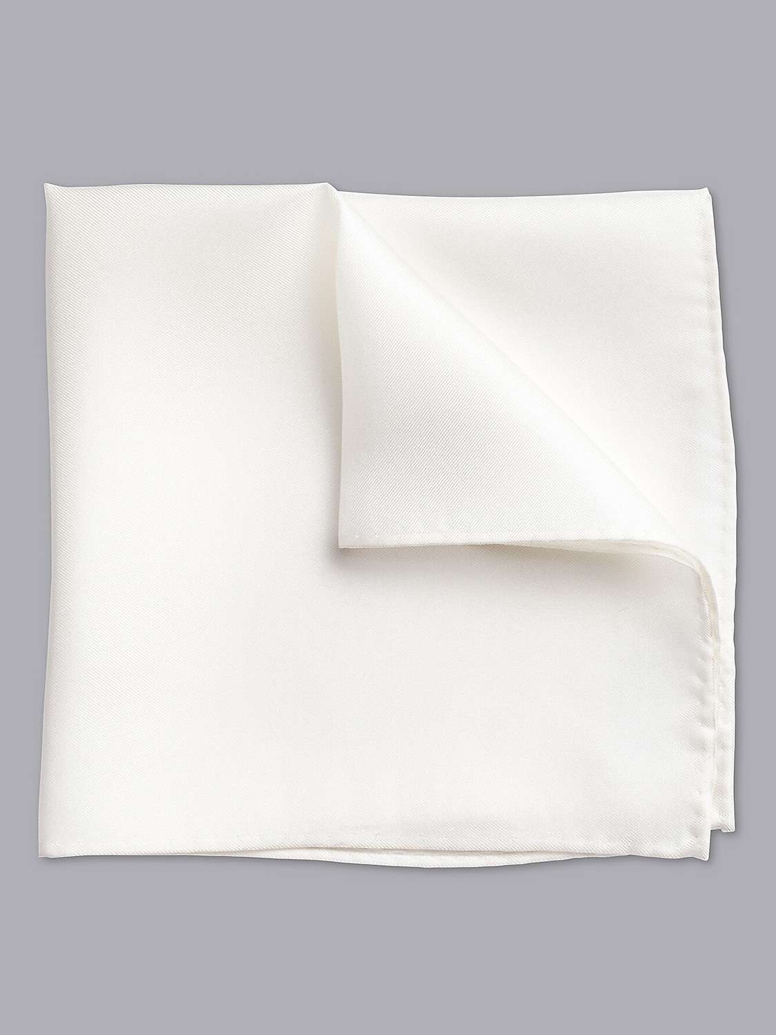 Buy Charles Tyrwhitt Silk Pocket Square, White Online at johnlewis.com