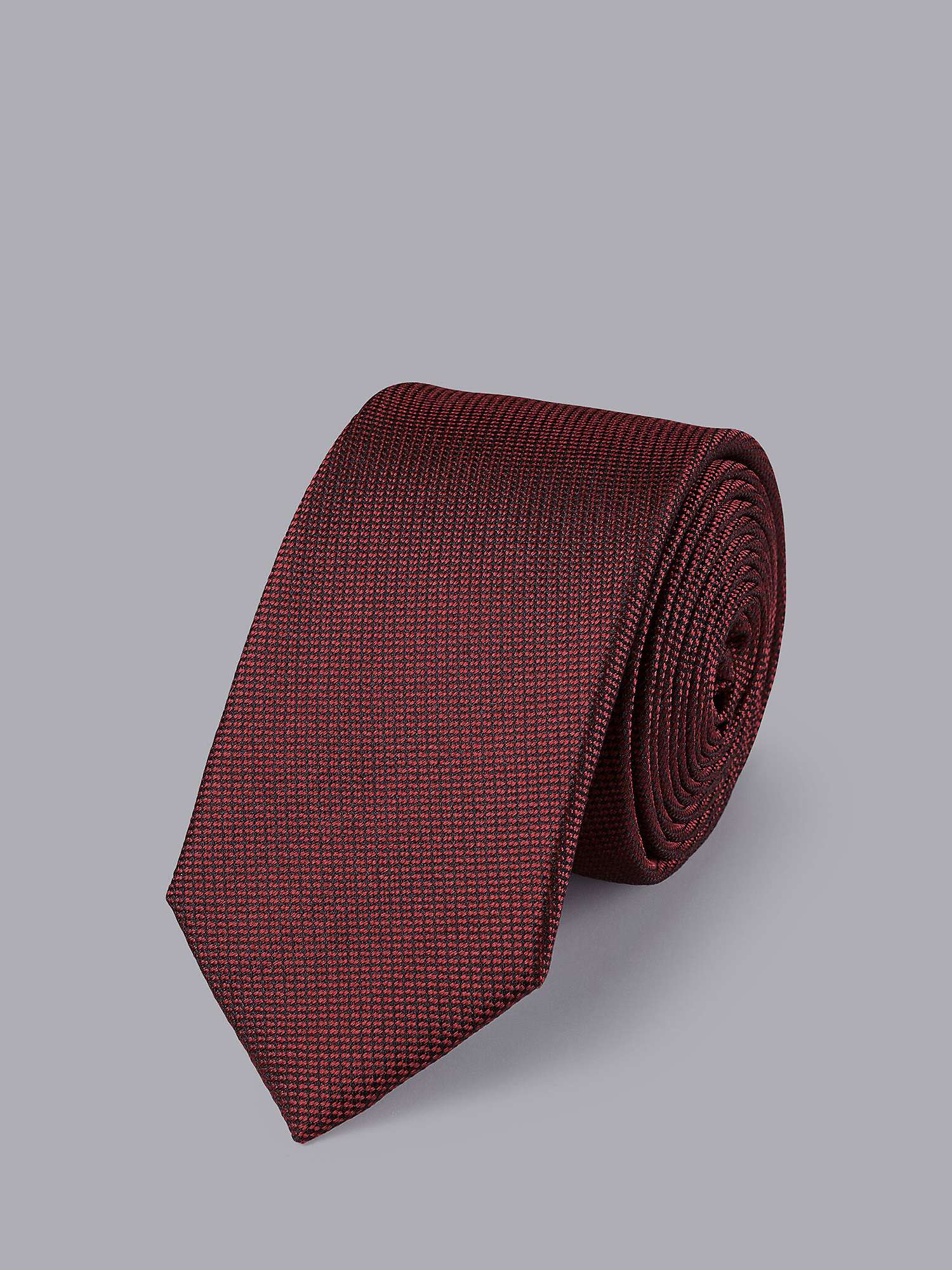 Buy Charles Tyrwhitt Slim Silk Tie, Dark Red Online at johnlewis.com