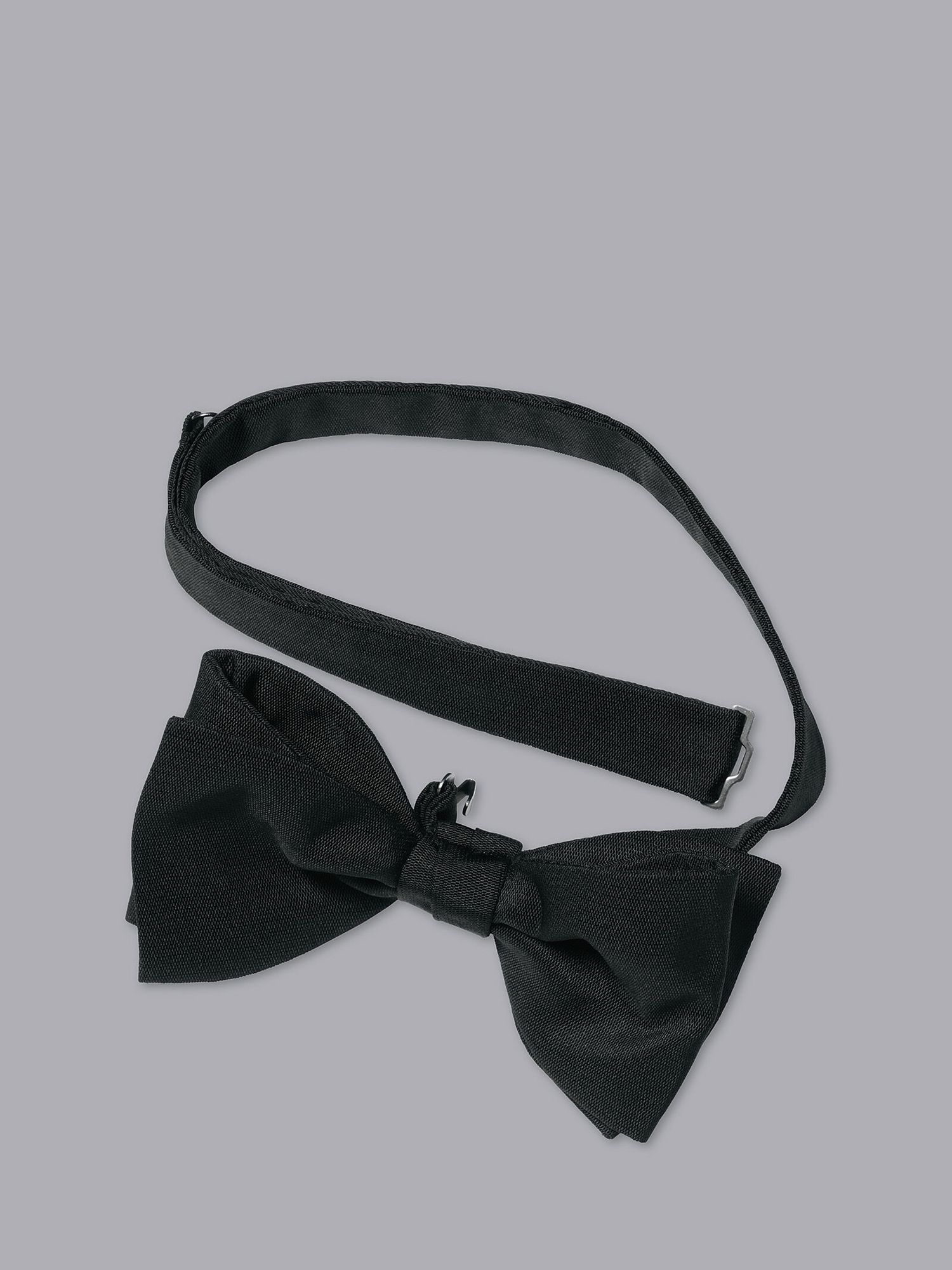 Charles Tyrwhitt Barathea Ready Tied Silk Bow Tie, Black, One Size