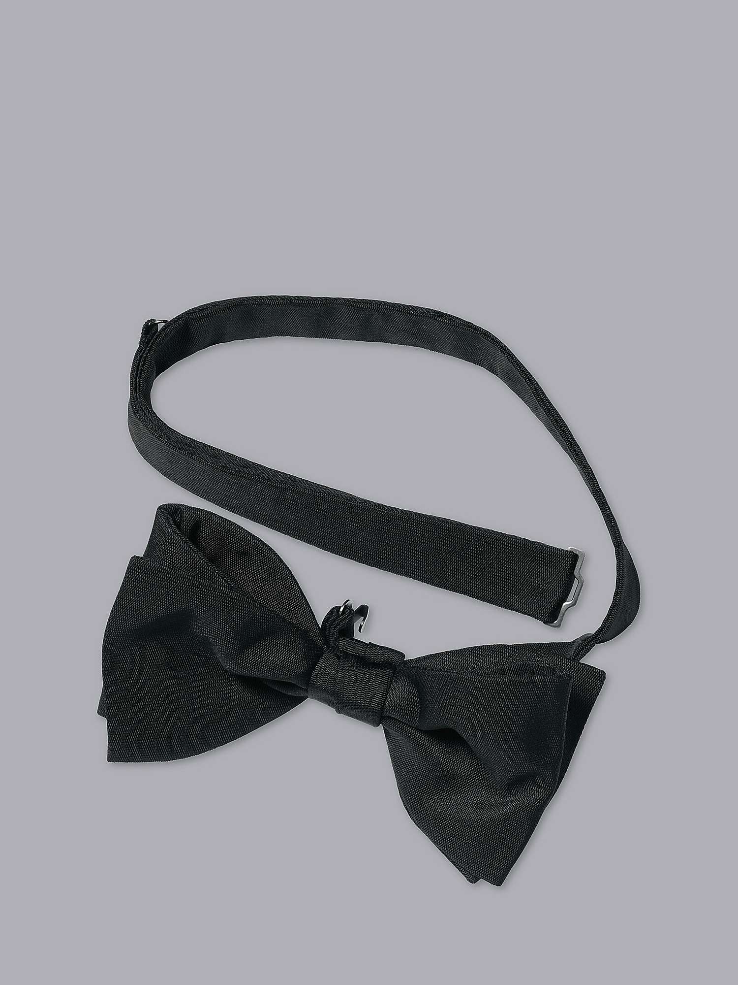 Buy Charles Tyrwhitt Barathea Ready Tied Silk Bow Tie, Black Online at johnlewis.com