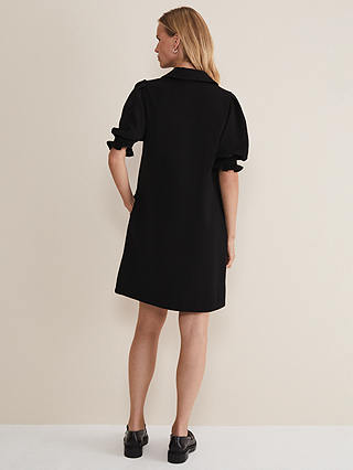 Phase Eight Candice Zip Neck Shirt Dress, Black