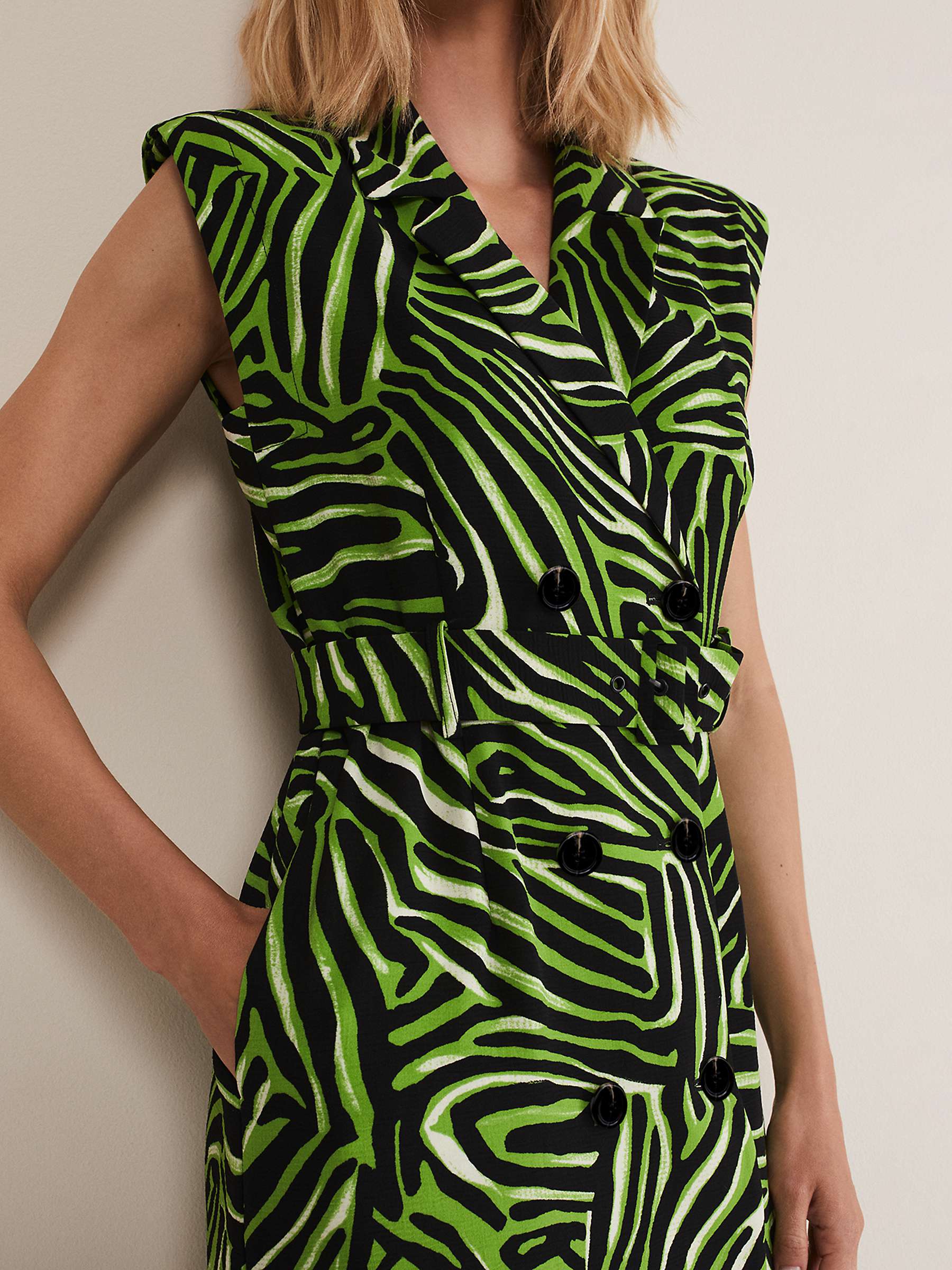 Buy Phase Eight Trinny Zebra Trench Midi Dress, Multi Online at johnlewis.com