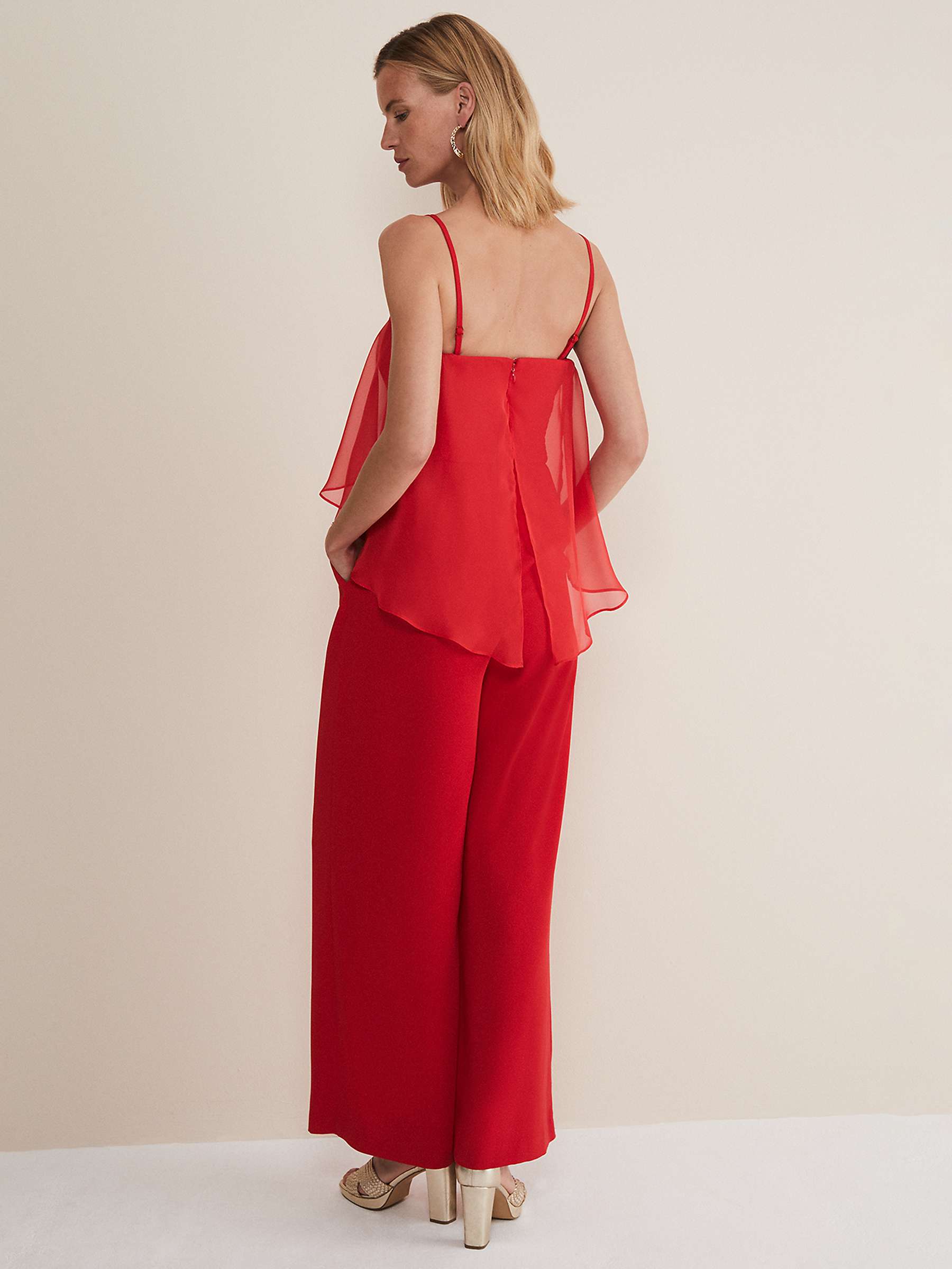 Buy Phase Eight Anna Wide Leg Jumpsuit, Fire Online at johnlewis.com