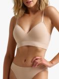 Ambra Longline Padded Bra, Beige