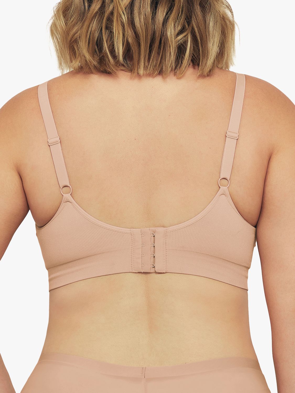 Ambra Curvesque Non Wired Support Bra, Nude at John Lewis & Partners