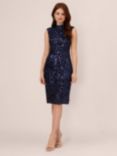 Adrianna Papell Sequin Lace Dress, Navy