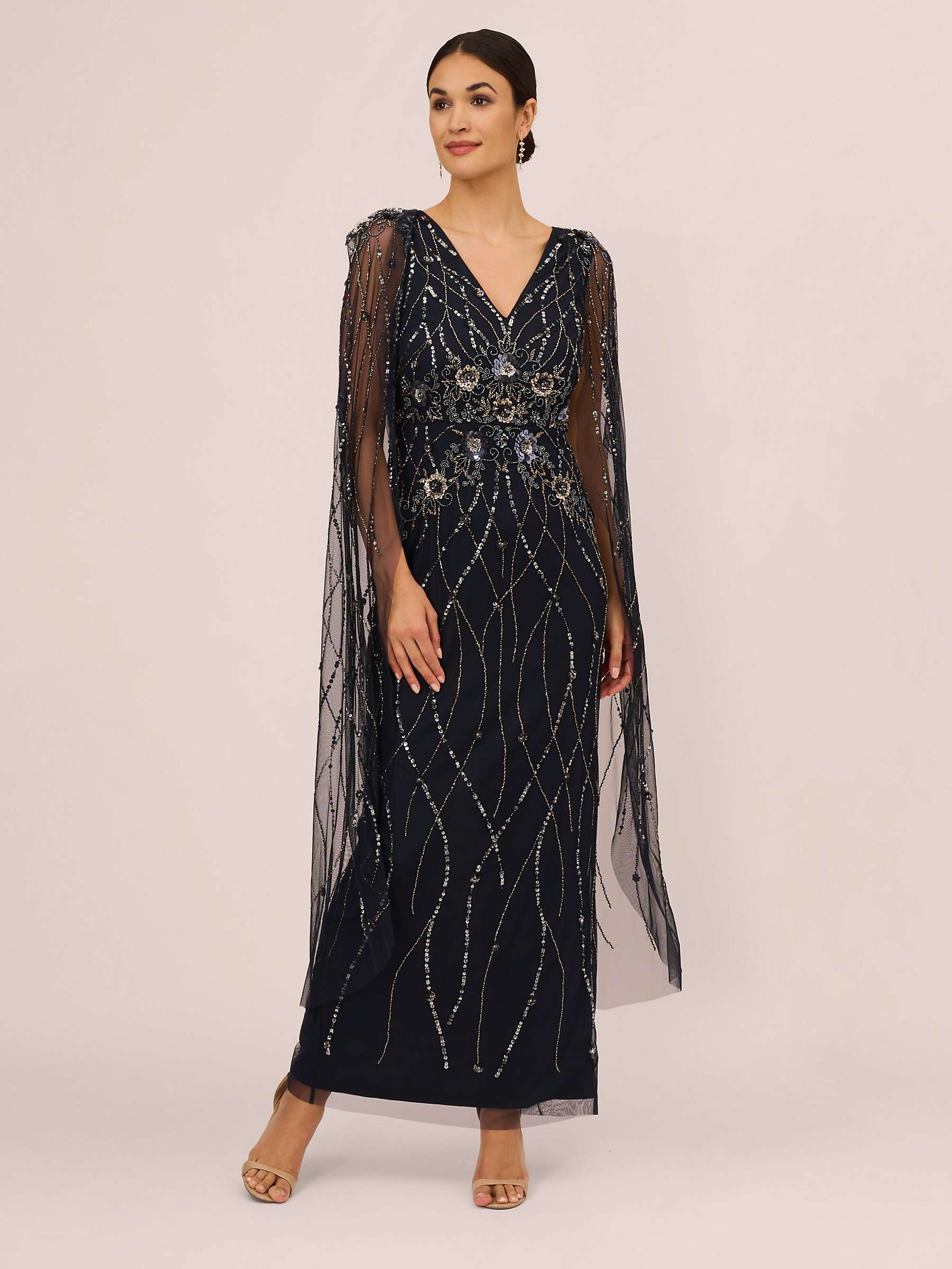 Papell Dress, Midnight at Lewis & Partners