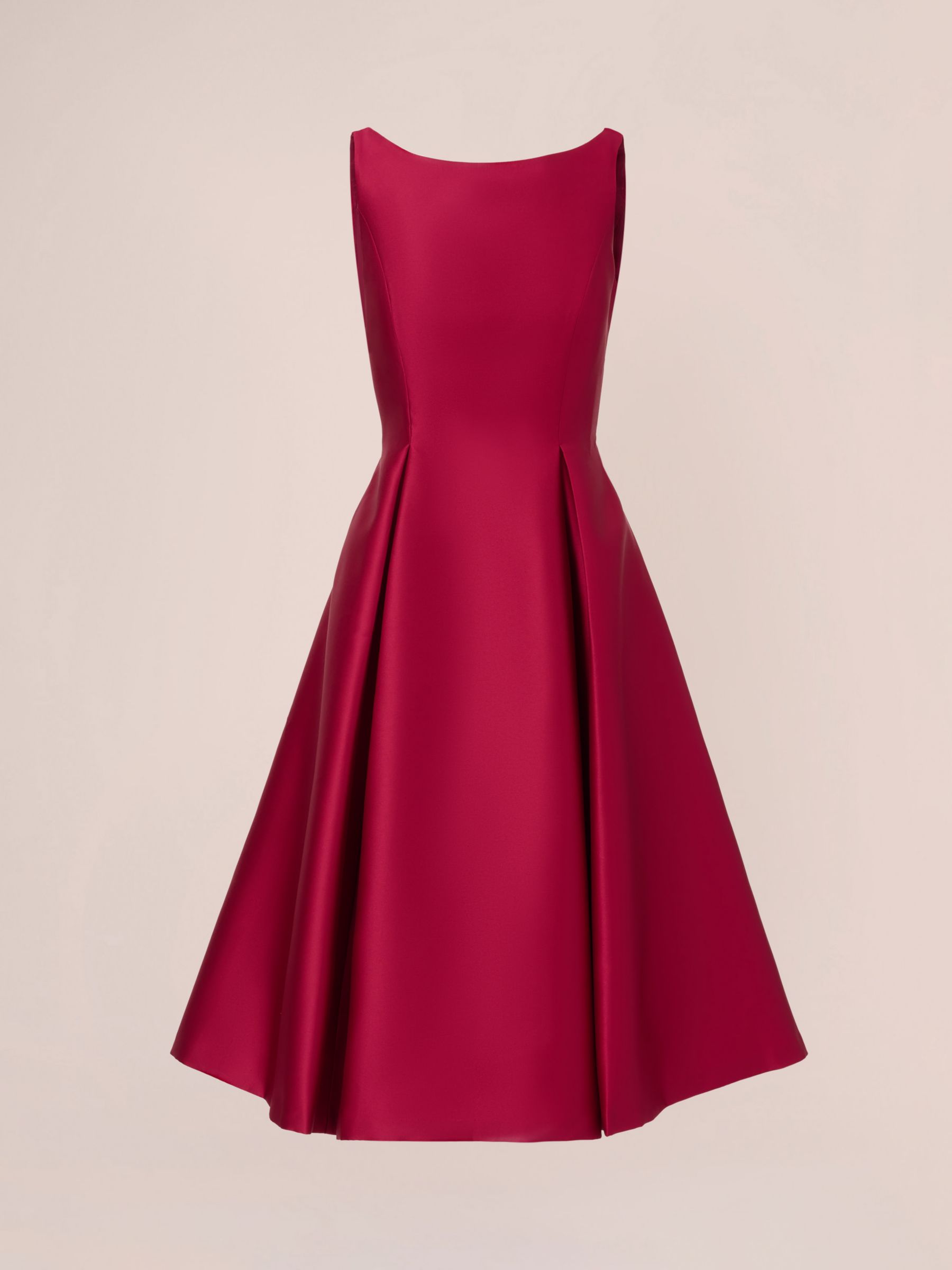 Adrianna Papell Sleeveless Cocktail Dress, Red Plum at John Lewis ...