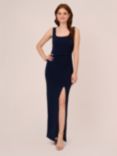 Adrianna Papell Embellished Back Jersey Dress, Midnight