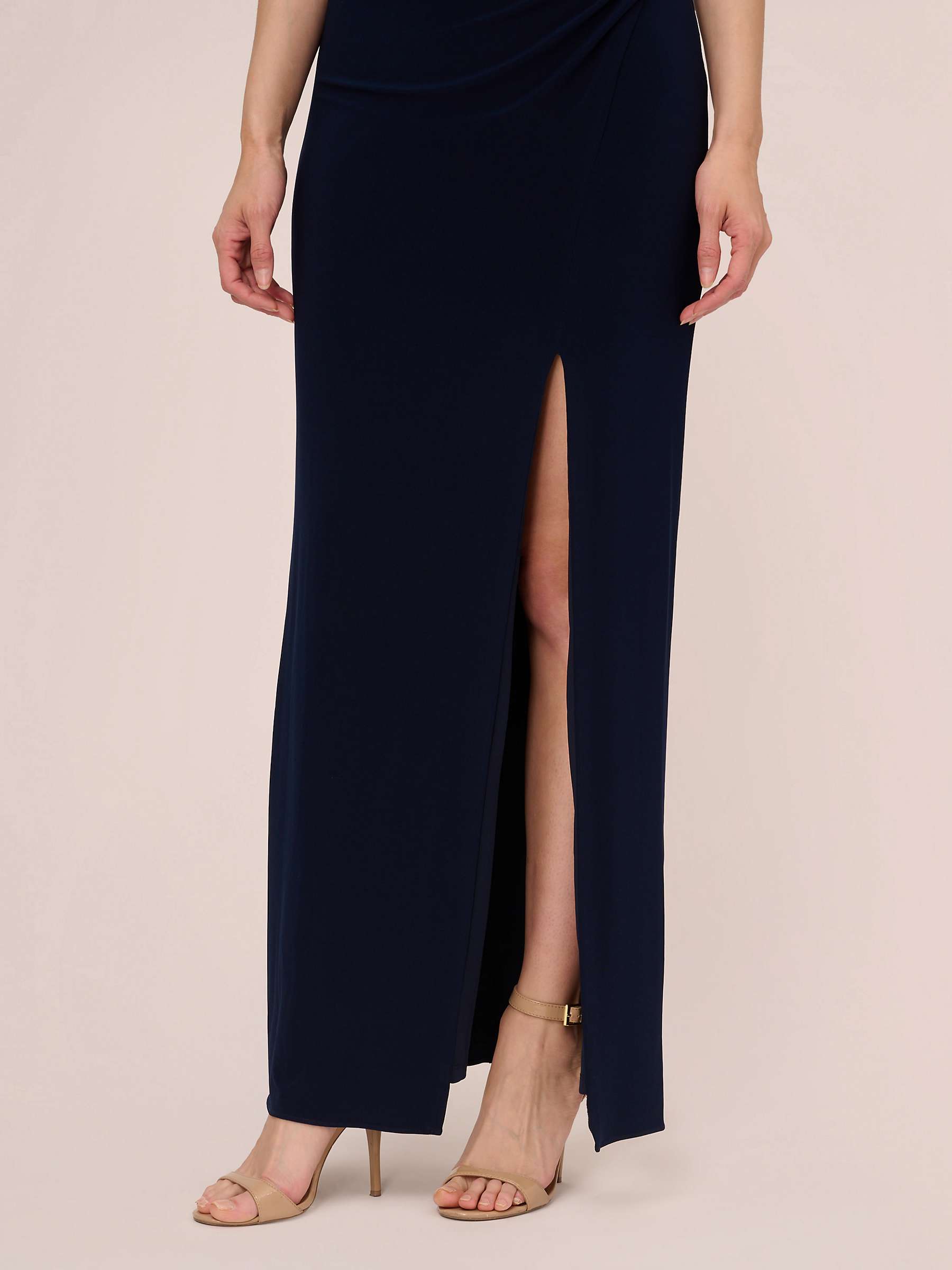 Buy Adrianna Papell Embellished Back Jersey Dress, Midnight Online at johnlewis.com