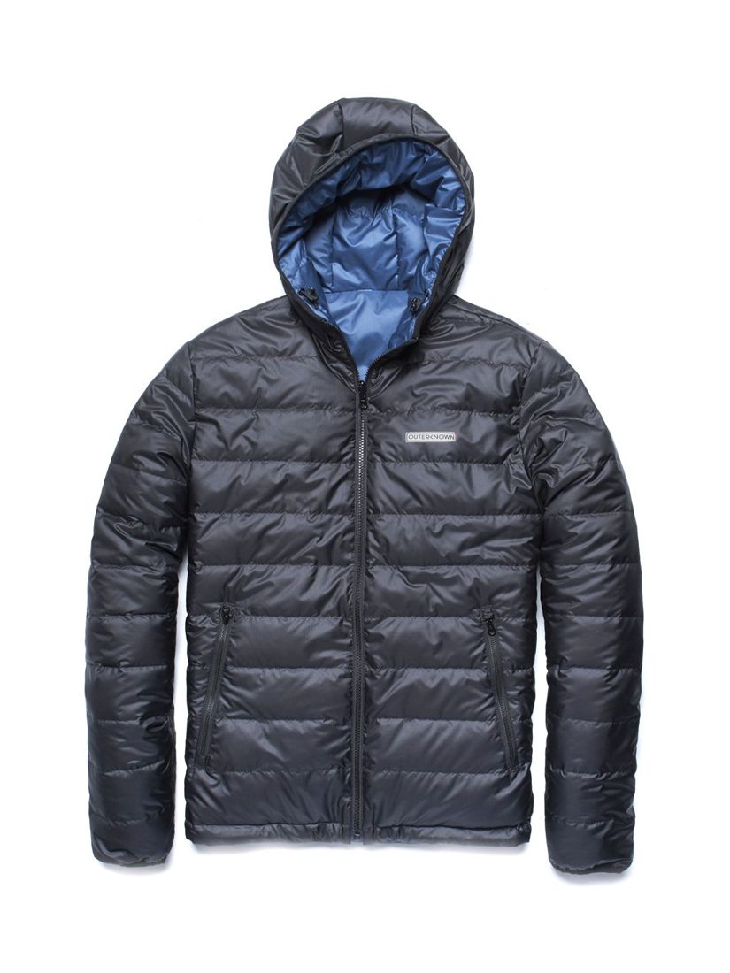 Outerknown Hooded Puffer Jacket, Black
