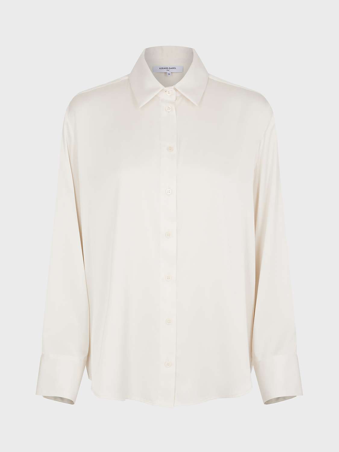 Buy Gerard Darel Cindy Satin Shirt, Ecru Online at johnlewis.com