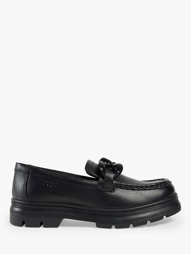 Pod Kids' Mina Loafer Leather School Shoes, Black