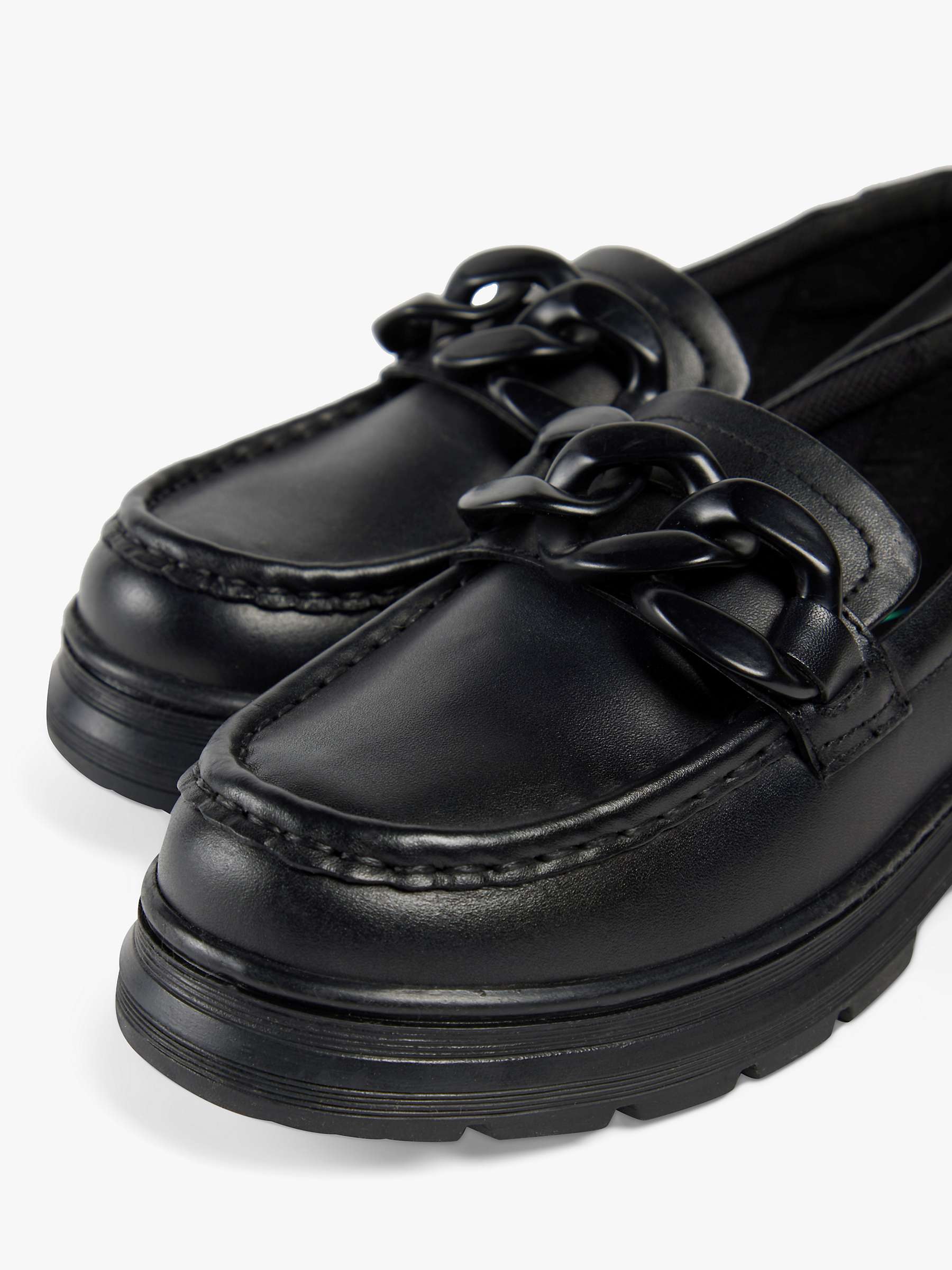 Buy Pod Kids' Mina Loafer Leather School Shoes, Black Online at johnlewis.com