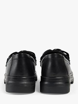 Pod Kids' Mina Loafer Leather School Shoes, Black