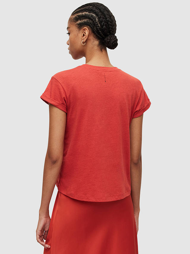 AllSaints Anna Short Sleeve T-Shirt, Red