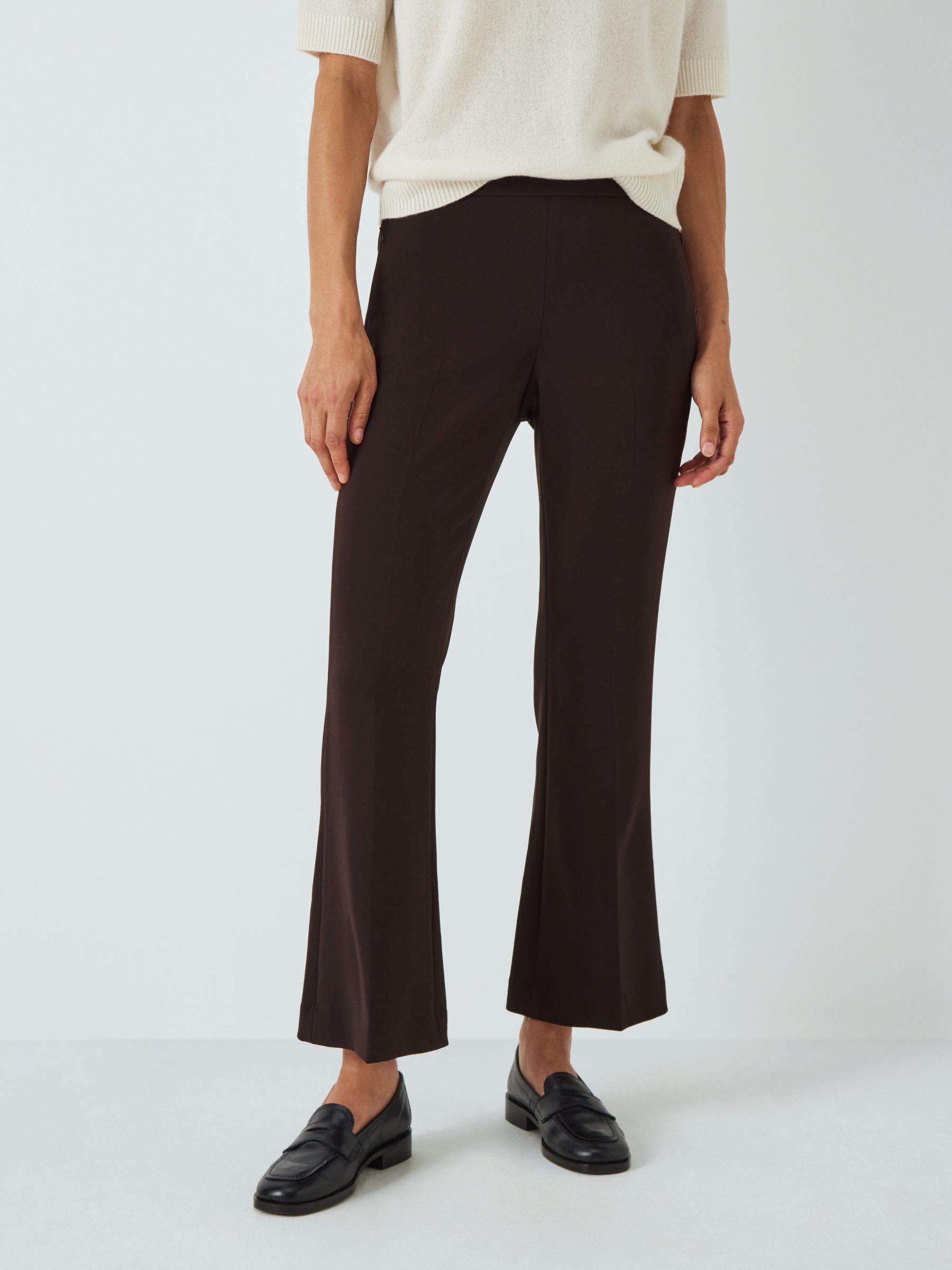 Theory Demitria Flared Trousers, Mink, 8
