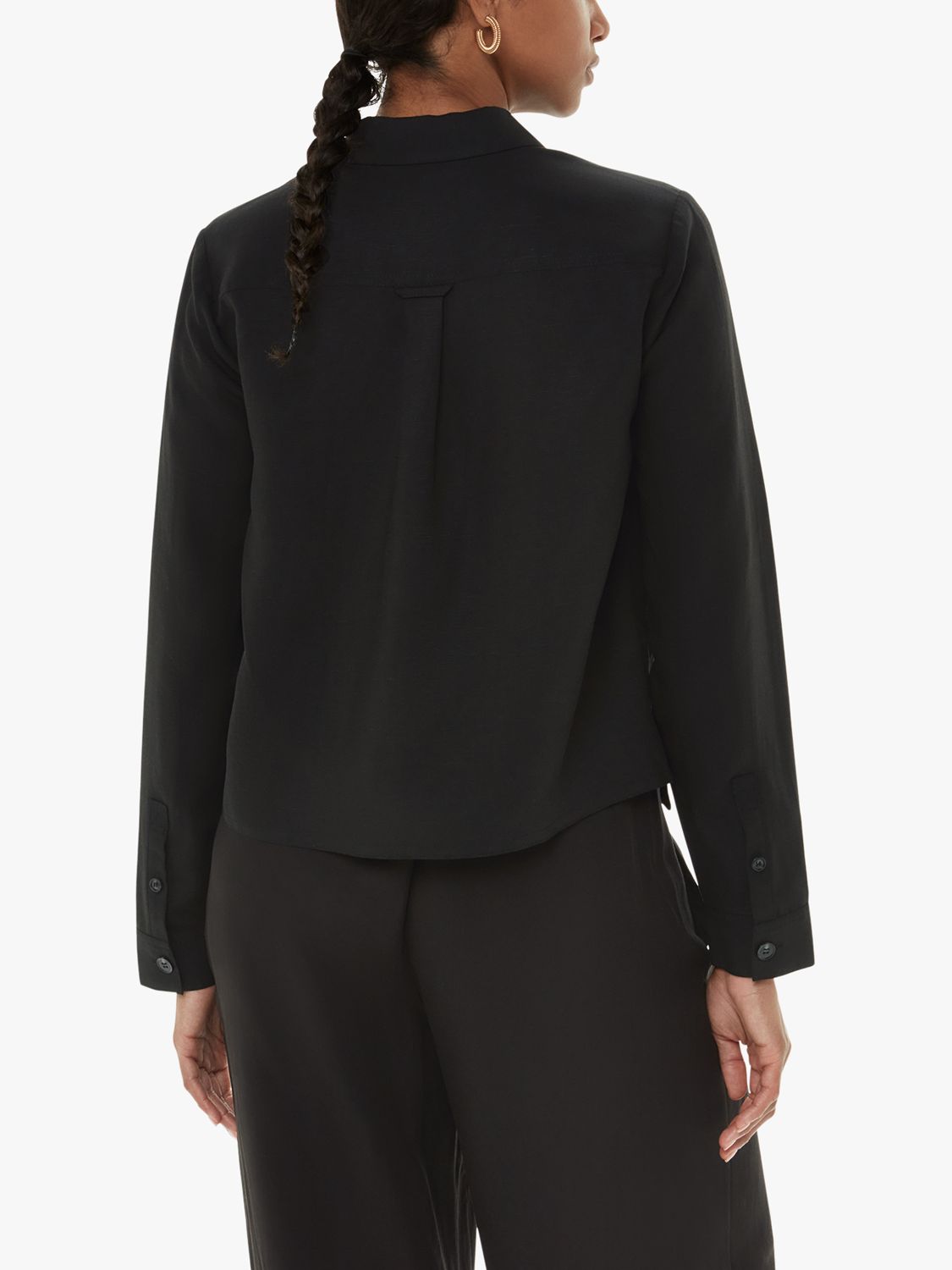 Whistles Cloe Seam Detail Shirt, Black