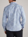 JOOP! Paisley Print Cotton and Wool Blend Shirt, Medium Blue