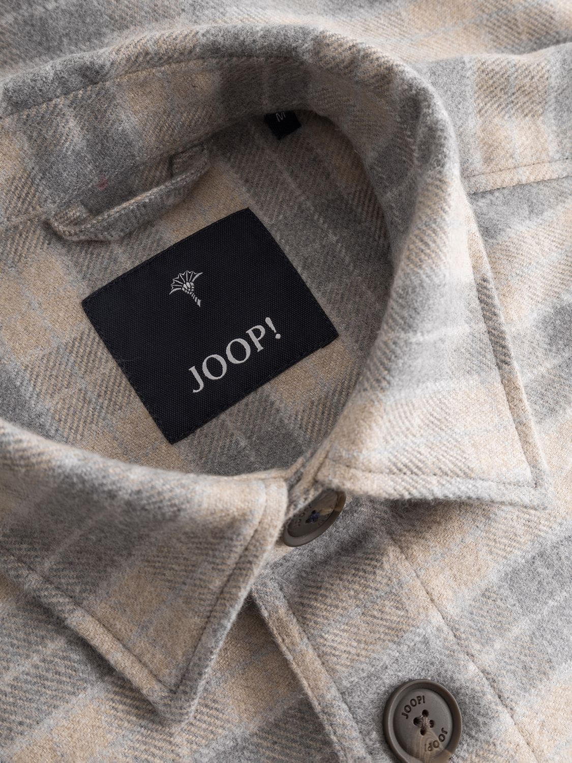 JOOP! Check Overshirt, Medium Grey, L