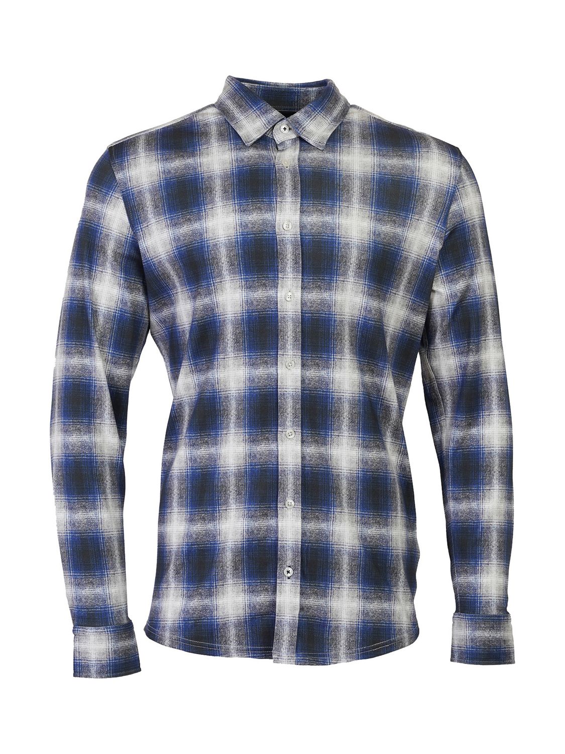 JOOP! Hanson Cotton Check Shirt, Navy/Multi, L