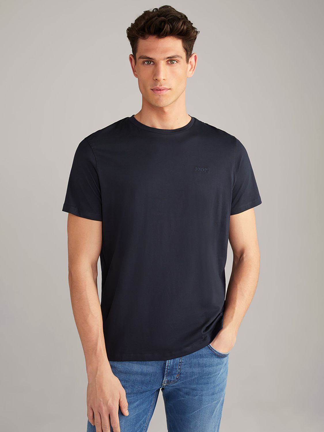 JOOP! Cosimo Short Sleeve T-shirt, Dark Blue at John Lewis & Partners