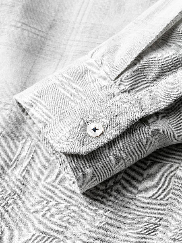 JOOP! Cotton Blend Check Shirt, Silver