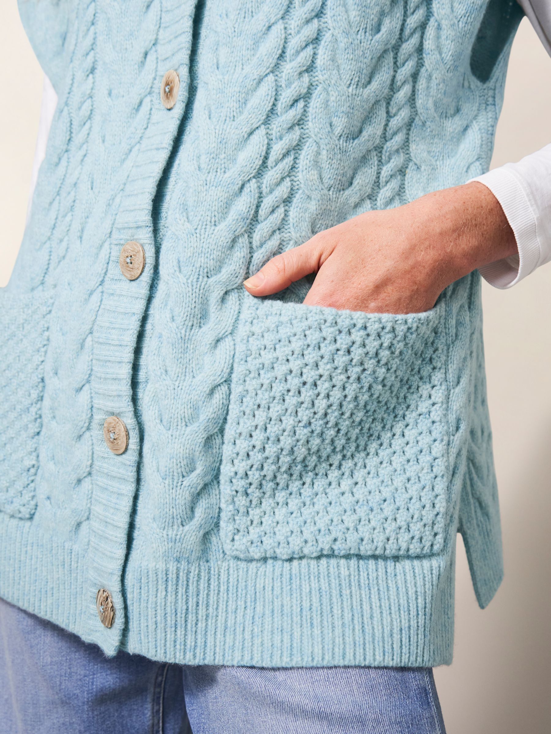 Buy White Stuff Cable Knit Cardigan Online at johnlewis.com