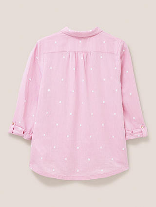 White Stuff Sophie Organic Cotton Shirt, Pink
