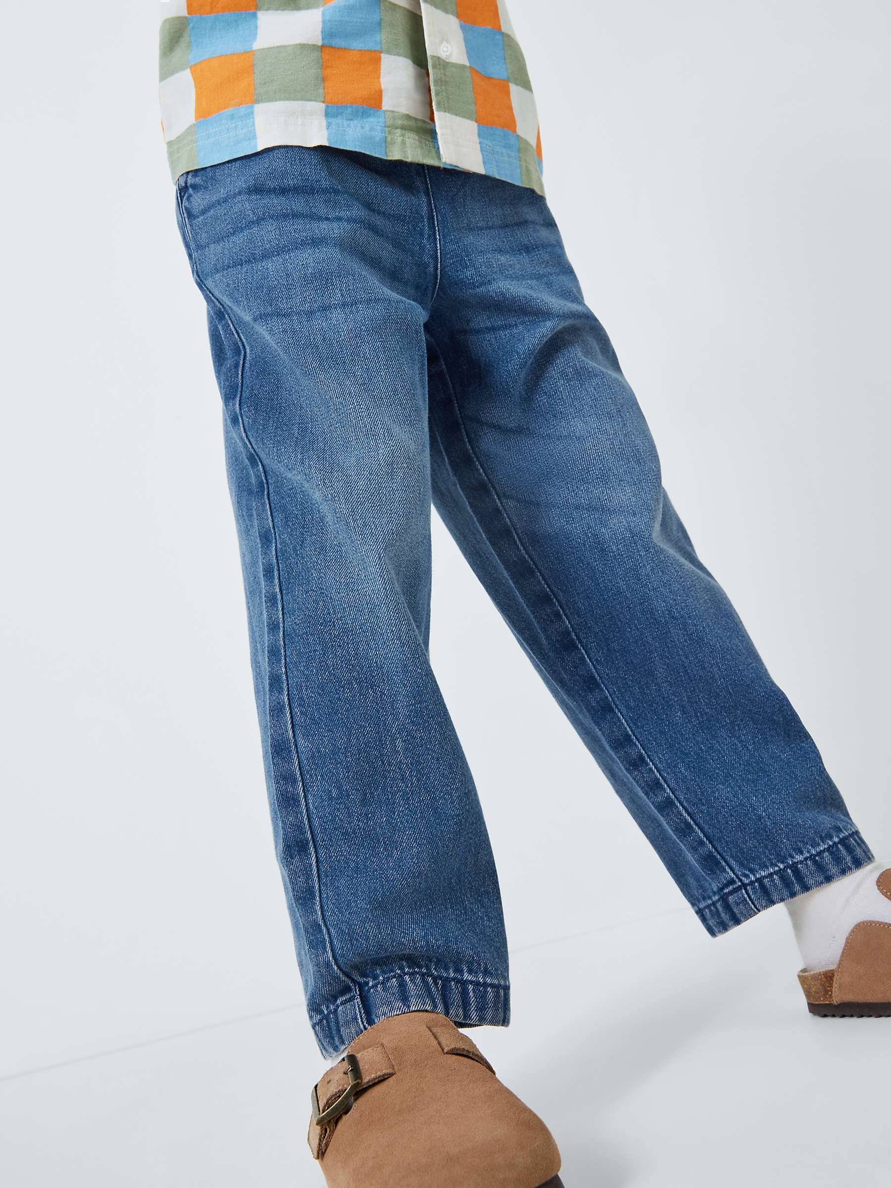 Buy John Lewis ANYDAY Boy's Denim Pull-On Trousers, Blue Online at johnlewis.com