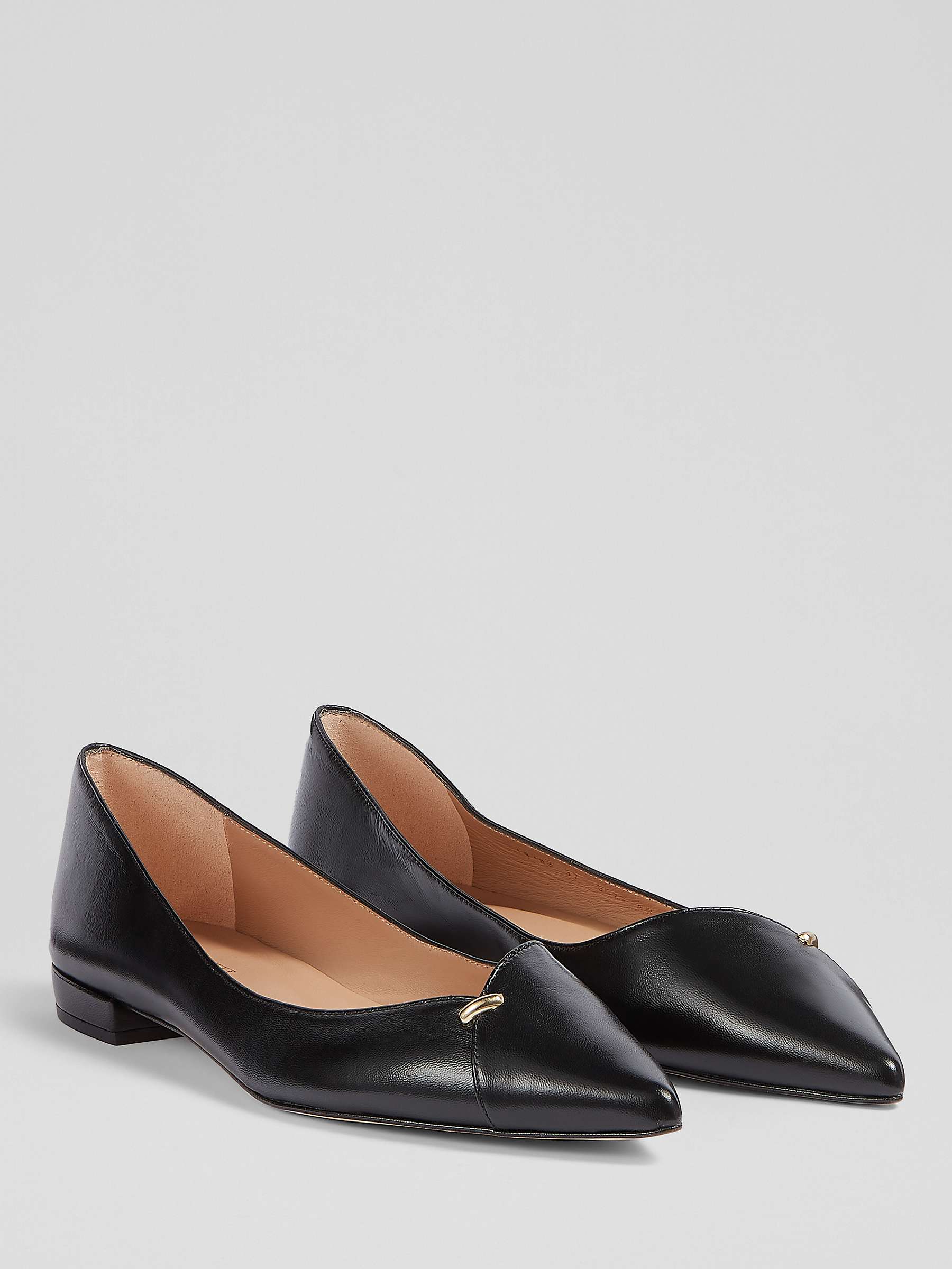 Buy L.K.Bennett Cally Pointed Toe Flats Online at johnlewis.com