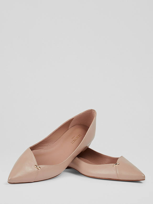 L.K.Bennett Cally Pointed Toe Flats, Fawn