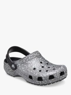 Womens silver sale glitter crocs