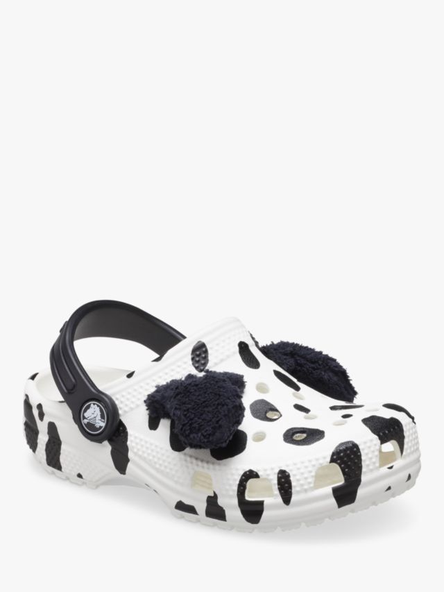 Crocs Kids Classic Dalmatian Clogs White Black 4 Jnr