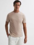 Reiss Melrose Cotton Crew Neck T-Shirt, Mink