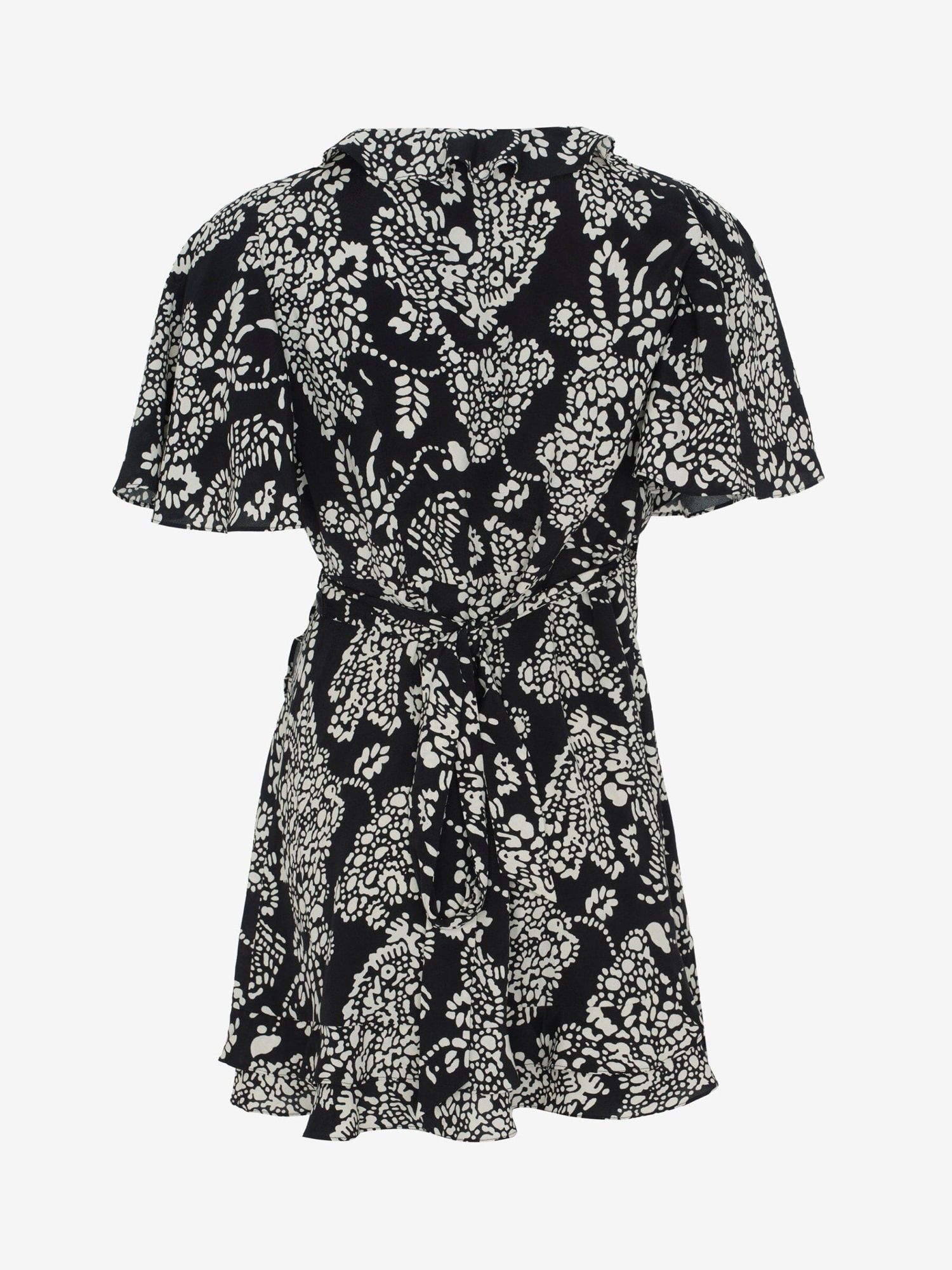 Mint Velvet Gracie Print Mini Dress, Black at John Lewis & Partners