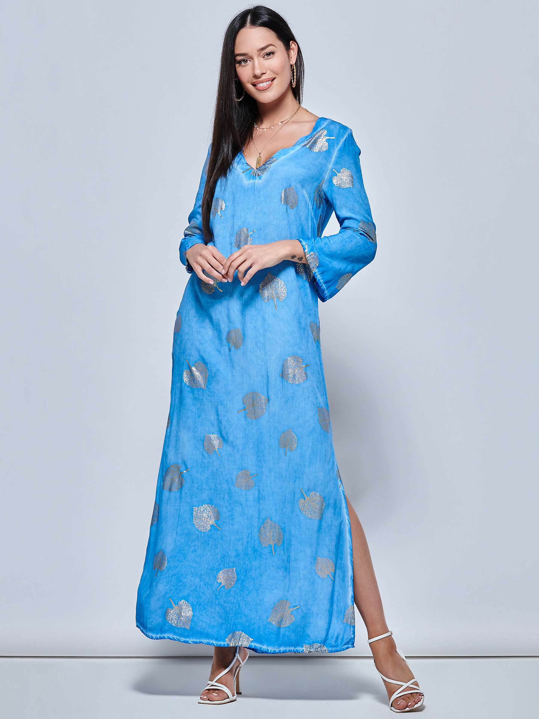 Buy Jolie Moi Tree Tunic Maxi Dress, Blue Online at johnlewis.com