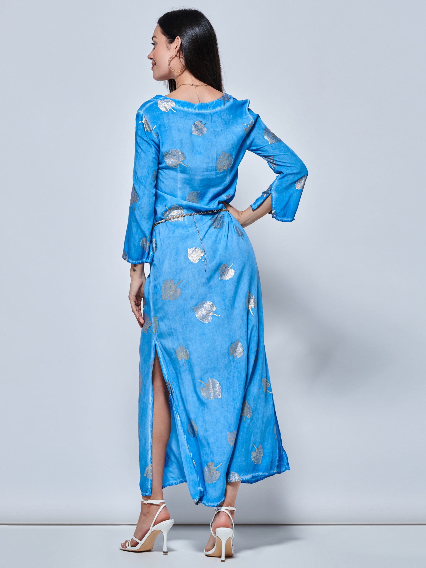 Jolie Moi Tree Tunic Maxi Dress, Blue, S