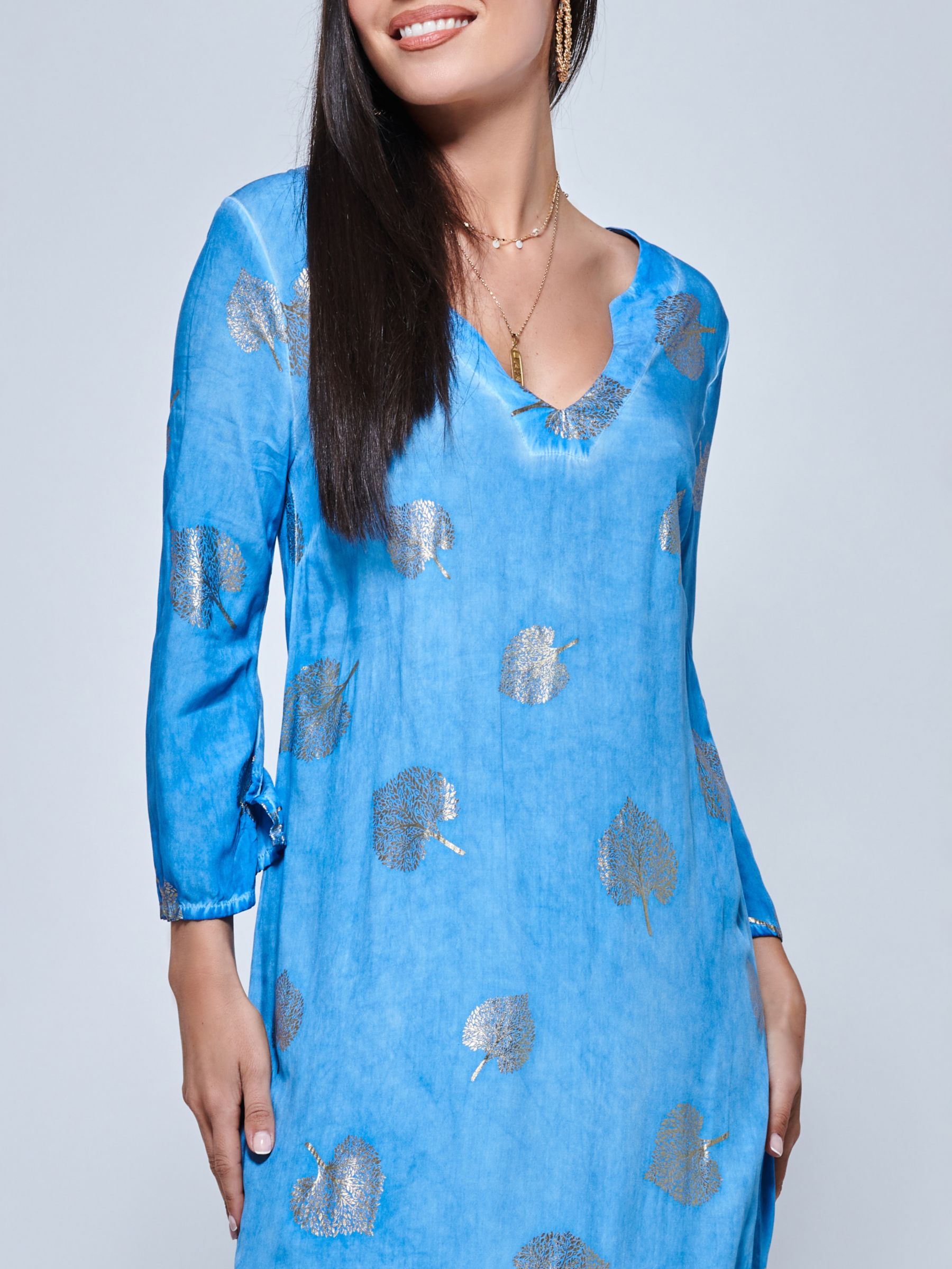 Buy Jolie Moi Tree Tunic Maxi Dress, Blue Online at johnlewis.com