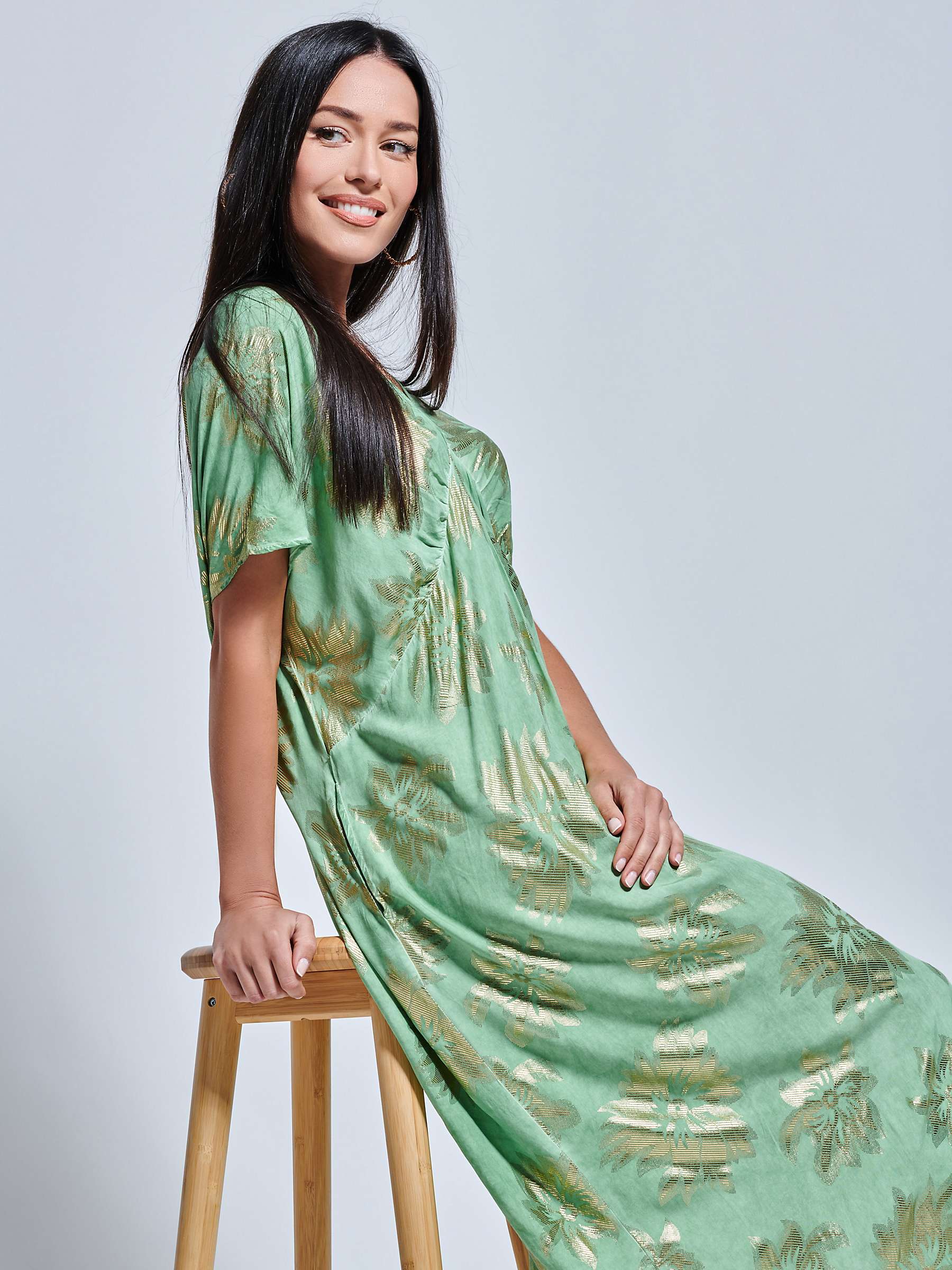 Buy Jolie Moi Short Sleeve Tunic Maxi Dress Online at johnlewis.com
