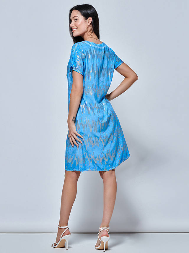 Jolie Moi Abstract Print Tunic Dress, Blue
