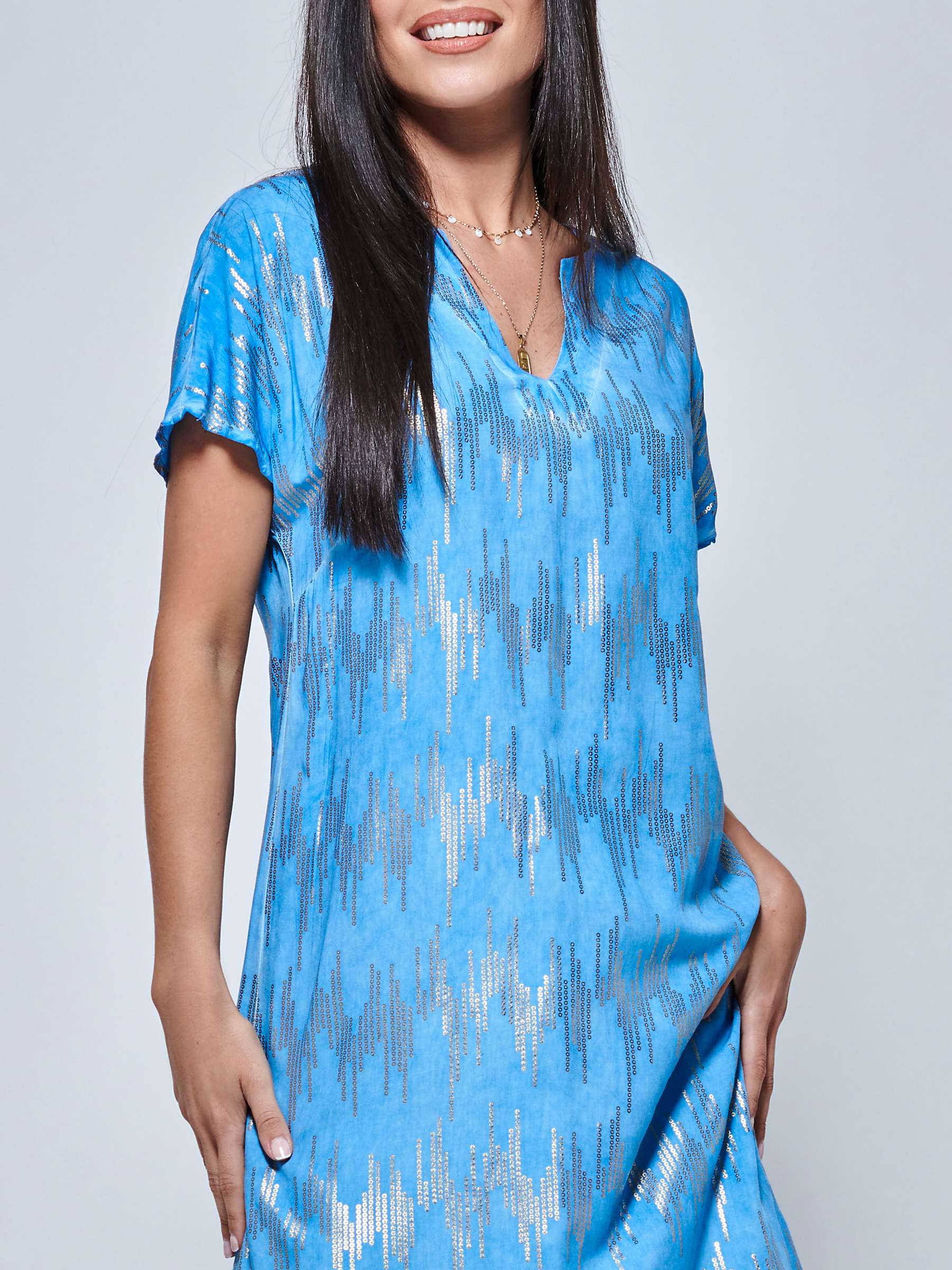 Buy Jolie Moi Abstract Print Tunic Dress, Blue Online at johnlewis.com