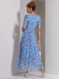 Jolie Moi Floral Print Maxi Dress, Blue/Multi, Blue/Multi