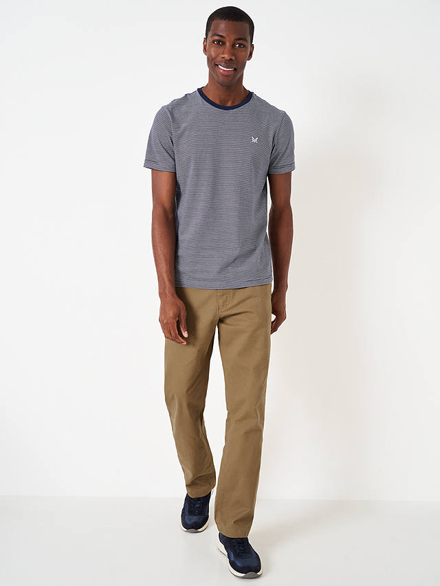 Crew Clothing Cotton Vint Chinos, Taupe